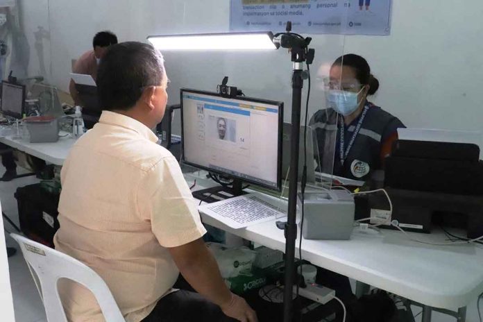 region-guimaras-ID-pic Gov. Samuel Gumarin of Guimaras has his biometric information taken for his national identification card at a registration center in Jordan, Guimaras. A Philippine Identification System registration center was opened on July 19 in Barangay San Miguel, Jordan.