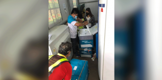 Personnel of Antique’s Provincial Health Office secure these vaccines made in Russia. ANTIQUE PHO PHOTO