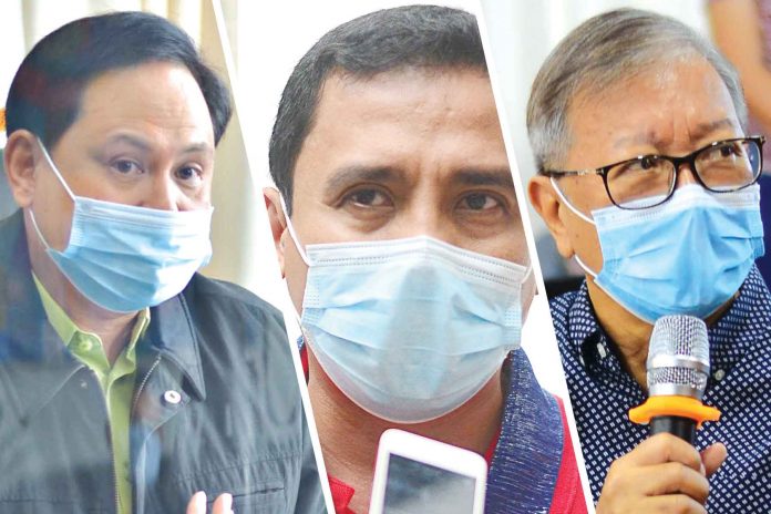 three-guv (from left tp right) DEFENSOR, CONTRERAS, MIRAFLORES