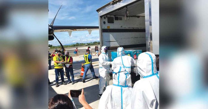 A shipment containing 2,400 ampoules of Gamaleya's Sputnik V COVID-19 vaccine arrives in Aklan on July 7, 2021. Since the government receives an ample supply of vaccines, Presidential adviser for Entrepreneurship Joey Concepcion says vaccines to be donated by private sector may no longer be needed. VIA AKLAN PROVINCIAL DOH