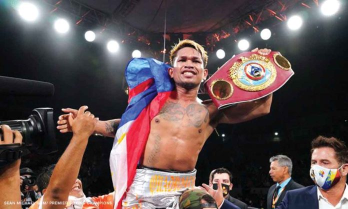casimero Filipino boxer John Riel Casimero retains his World Boxing Organization bantamweight belt after ousting Guillermo Rigondeaux of Cuba on Saturday night (Sunday in the Philippines) at the Dignity Health Sports Park in Carson, California. With the victory, the 32-year-old Casimero improved his boxing record to 31-4-0, including 21 stoppage wins. SEAN MICHAEL HAM/PREMIER BOXING CHAMPIONS