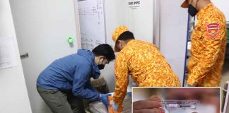 Guimaras provincial government personnel inspect these Sinovac vaccines against coronavirus disease for healthcare workers, senior citizens, persons with comorbidities, economic frontliners, and indigent persons. PHOTOS FROM FACEBOOK PAGE OF PROVINCE OF GUIMARAS
