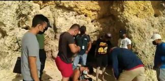 Operatives of the Malay, Aklan police station and Philippine Drug Enforcement Agency conduct an inventory of the items seized from drug suspects in Sitio Cagban, Barangay Manocmanoc, Boracay Island.