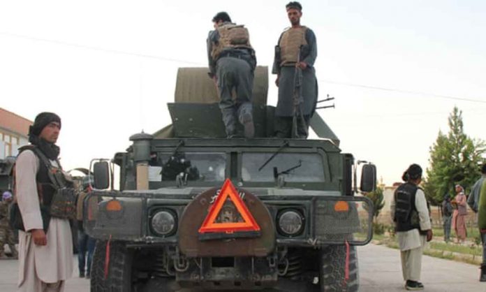 taliban Members of forces defending the city of Sheberghan, the capital of Afghanistan’s Jawzjan province, on Friday. Taliban militants have taken control of the city on Saturday. XINHUA/REX/SHUTTERSTOCK