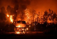 Blaze ravages Evia Island on 6th day of Greek wildfires A wildfire burns in the village of Vasilika, on Evia Island, Greece, on August 7, 2021. Thousands of people have evacuated, and dozens of homes and businesses were destroyed due to the fire. REUTERS/ALEXANDROS AVRAMIDIS