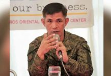 “It is my great honor to stand before all of you as the acting commander who will follow a great lineage of respectable commanders,” says Brigadier General Noel Baluyan. PIA PHOTO
