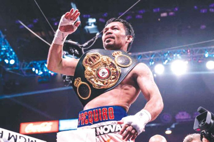 Manny Pacquiao captured world championships in the flyweight, super bantamweight, super featherweight, lightweight, super lightweight, welterweight, super welterweight and bantamweight divisions.
