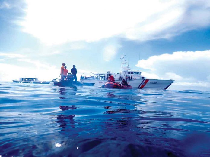 cadiz Divers during a search and retrieval operation on the sunken F/V St. Peter the Fisherman II off the coast of Carles, Iloilo. CDRRMO CADIZ