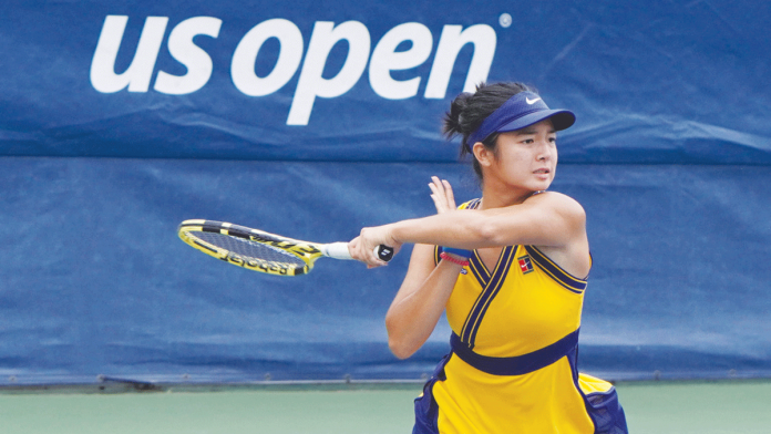 eala Alex Eala in action against Greece's Michaela Laki in the 2021 US Open Girls singles round-of-16 match at the USTA Billie Jean King National Tennis Center in New York on Wednesday (Thursday in the Philippines). US OPEN