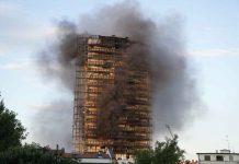 Cladding questions arise in Milan’s 20-story building blaze Smoke billows from a building in Milan, Italy, on Sunday. Firefighters were battling a blaze that spread rapidly through a recently restructured 60-meter-high, 16-storey residential building. There were no immediate reports of injuries or deaths. AP/LUCA BRUNO