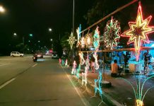 Iloilo crime volume down by 13.8% Christmas lanterns glow in the dark and make festive this portion of the sidewalk of the Diversion Road in Mandurriao, Iloilo City. Vendors of Christmas lanterns pray for better sales this year despite the coronavirus pandemic. PH PHOTO