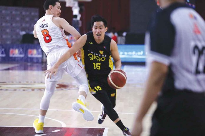 montalbo Kib Montalbo in action for the TNT Tropang Giga against NorthPort Batang Pier during the 2021 PBA Philippine Cup match last week. PBA