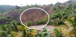 Landslide hits this hilly portion of Barangay Pasu-Jungao, Hamtic , Antique on Sept. 10, 2021. Days of incessant rains likely softened, according to the Municipal Disaster Risk Reduction and Management Office. PHOTOS FROM FACEBOOK OF RISE JASMIN