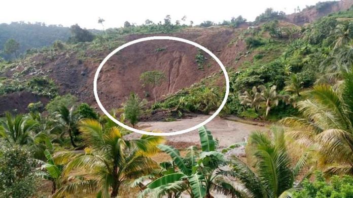 region-ime-antique-landslide2 Landslide hits this hilly portion of Barangay Pasu-Jungao, Hamtic , Antique on Sept. 10, 2021. Days of incessant rains likely softened, according to the Municipal Disaster Risk Reduction and Management Office. PHOTOS FROM FACEBOOK OF RISE JASMIN
