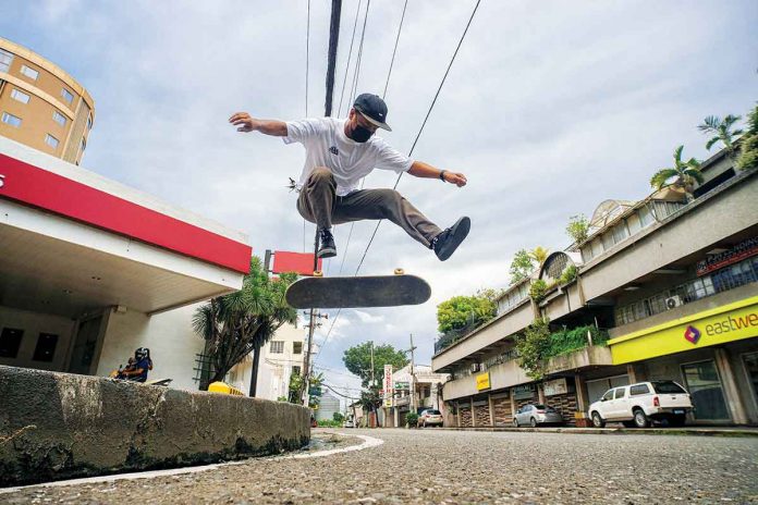 skateboard Melvin Joseph Hablo shows off his skateboarding skills in one of the streets of Iloilo City. Hablo and his partner, John Ray Alipato, occupied the fourth spot in the virtual Skateboarding Photo Contest of Iloilo City’s 84th Charter Day Celebration. MELVIN JOSEPH HABLO VIA RUDIVER JUNGCO SR./FB