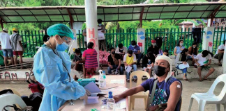 In Barangay Balabag, Santa Barbara, Iloilo 175 residents availed themselves of free anti-coronavirus jabs on Sept. 8. LGU SANTA BARBARA