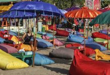 Bali’s beaches have been fairly deserted since travel restrictions were put in place last year. GETTY IMAGES