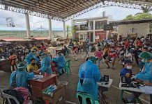 12.7K AstraZeneca shots arrive in Iloilo Priority residents wait their turn to avail themselves of free anti-coronavirus disease jabs in Barangay Ungka, Pavia, Iloilo. PHO