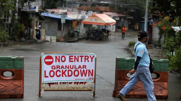 Granular Lockdown Caloocan Some areas in Metro Manila have been under granular lockdown to stop the spread COVID-19 virus.