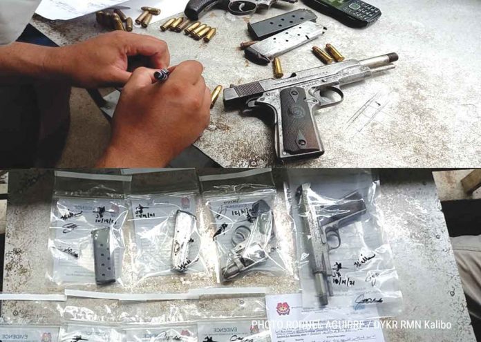 numancia These are the guns and ammunition recovered from a house in Barangay Camanci Sur, Numancia, Aklan on Friday last week.