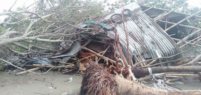 Eighty homes and 34 fishing vessels were damaged in Tigbauan, Iloilo by the southwest monsoon enhanced by Tropical Storm “Maring”. MDRRMO TIGBAUAN