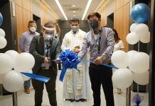 Legato Launches New Office in SM Strata Iloilo City Standing Front (L-R): Tence Chin (Iloilo Site Director), Ramon Dela Cruz JR (Senior Human Resources Business Partner) Back (L-R) Boiser Raquel (Security and Safety Manager) and Rev. Fr. Dennis Galon