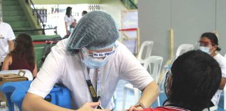 In Aklan, booster vaccine doses are available for people most at risk to coronavirus disease 2019. This includes frontline workers in COVID-19 referral hospitals, hospitals catering to COVID-19 cases and quarantine/isolation facilities, among others. PHOTO BY THE AKLAN PROVINCIAL HEALTH OFFICE