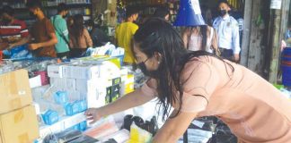 Fewer people are coming to this store in Iloilo City’s downtown area to buy face shields since its use was ordered optional by the national government. PANAY NEWS PHOTO