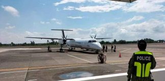 The Kalibo International Airport serves the general area of Kalibo, the capital of Aklan province, and is one of two airports serving Boracay, the other being Godofredo P. Ramos Airport (also known as Caticlan Airport) in the municipality of Malay, Aklan. PHOTO BY KALIBO AIRPORT PNP