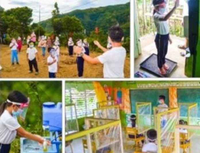 region-face Learners at Mayabay Primary School in Barbaza, Antique participate in face-to-face learning simulation exercises. PHOTO COURTESY OF DEPED ANTIQUE