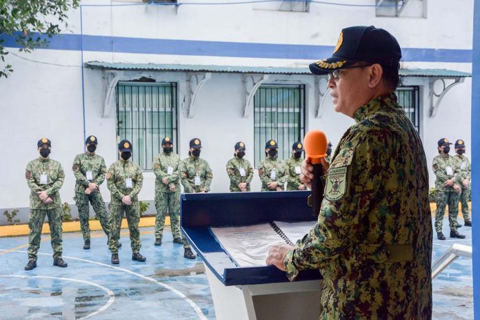 batiles copy Police Colonel Leo Batiles, acting director of the Iloilo City Police Office, addresses policemen at the city’s police headquarters. ICPO PHOTO