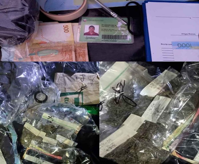 bust These items were recovered in a buy-bust operation in Kalibo, Aklan. They included, among others, suspected dried marijuana leaves and seeds.