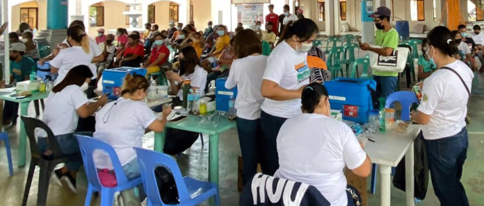 valde A total of 870 residents of Valderrama, Antique were vaccinated against coronavirus disease 2019 during the first day of the Bayanihan Bakunahan national vaccination drive on Nov. 29, 2021. PHOTO FROM THE MUNICIPALITY OF VALDERRAMA