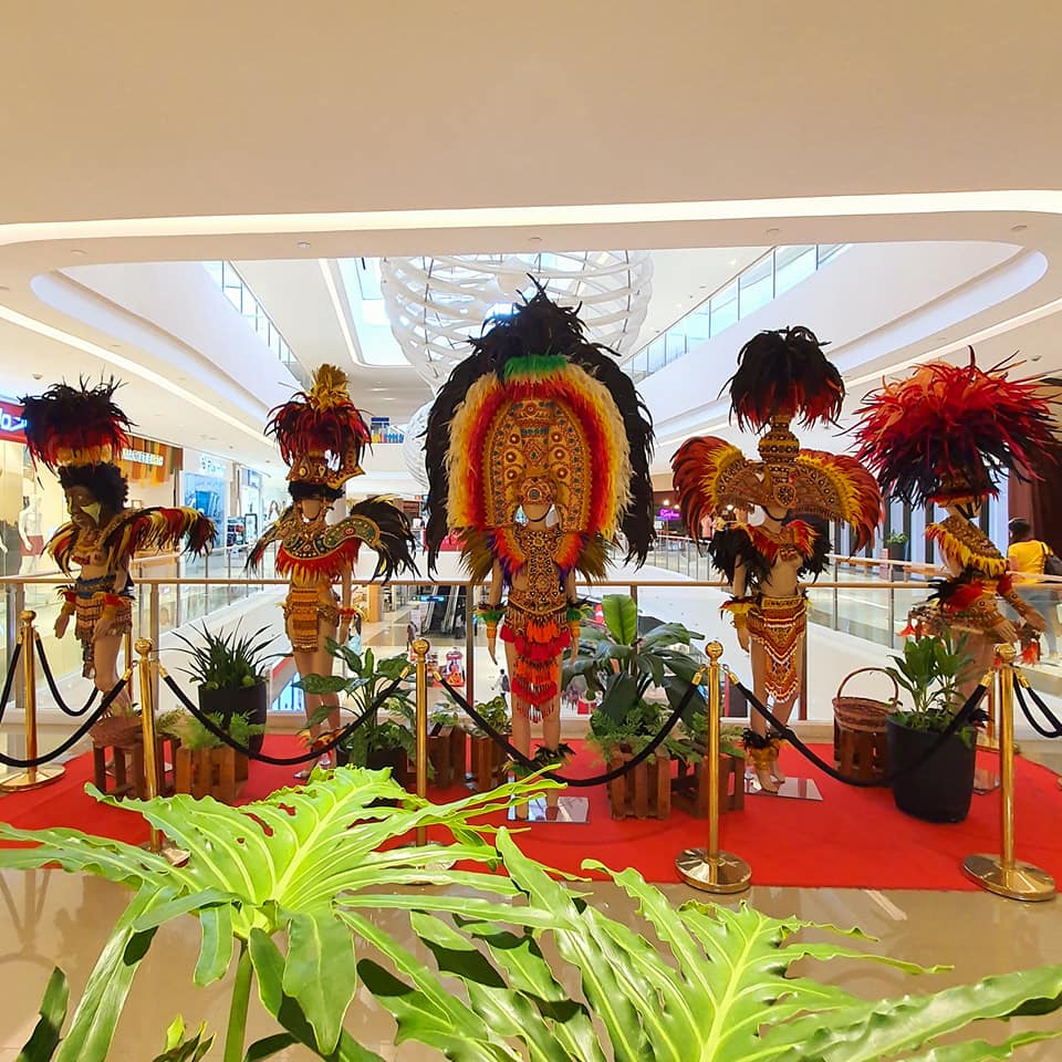 Beautiful Ati warrior costumes on display at the Warriors Regalia exhibit at Festive Walk Mall.