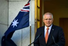 Australia accuses China of ‘act of intimidation’ after laser aimed at aircraft Australian Prime Minister Scott Morrison. Photo courtesy of EPA-EFE/LUKAS COCH