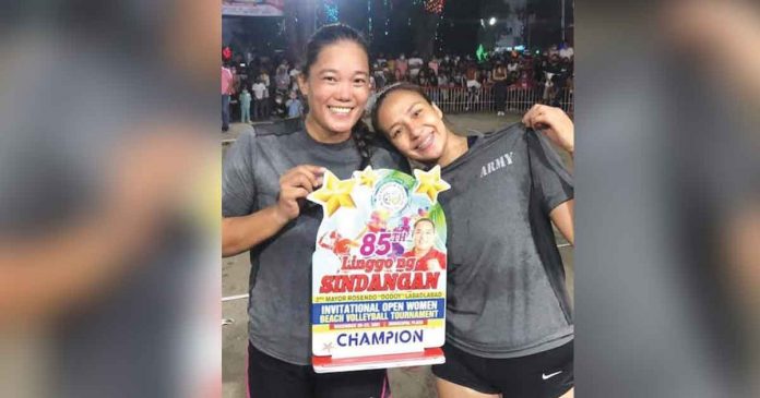 Nerissa Bautista and Jovelyn Gonzaga are now part of the national volleyball team preparing for the 2021 Southeast Asian Games this May in Hanoi, Vietnam. CONTRIBUTED PHOTO