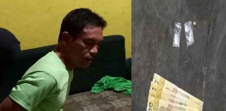 Construction worker was caught red-handed after selling sachets of shabu to a poseur buyer in his house in Barangay Tigayon.