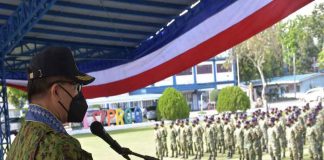 “You’re training has ended, but this marks the start of another challenging journey as law enforcers,” Police Brigadier General Flynn Dongbo, regional police director, tells 566 police patrolmen and patrolwomen who graduated from their Basic Internal Security Operations Course early this week. They will be deployed anywhere in the region. They will be performing different tasks such as anti-insurgency, public safety and special law enforcement operations, including monitoring private armed groups. PRO-6 PHOTO