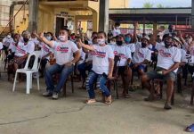 KICK-OFF OF CAMPAIGN; Uswag Ilonggo Party-list gaining support of farmers Farmers and local leaders of Carles, Iloilo show their support to Uswag Ilonggo Party-list during a farmers’ forum on Feb. 5, 2022 at the gymnasium of Barangay Barosbos organized by Barangay Captain Mario “Nonoy Mar” Mateos Jr. PHOTO BY TIFFANY MARIE SOMES