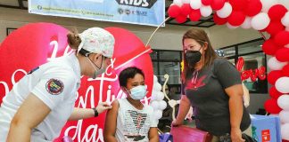 Five to 11 years old in Jordan, Guimaras received the vaccine against coronavirus disease in 2019 (COVID-19). Photos from Mayor Ruben Corpuz Facebook page