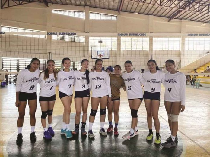 sports-lady Lady Pythons were hailed as women’s division champions in the Gametime Invitational Volleyball League. PHOTO COURTESY OF GAMETIME