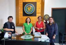WVSU inks int’l exchange program with Spain’s Univ of Deusto INTERNATIONAL EXCHANGE. Dr. Edurne Bartolome, a social scientist and PhD lecturer at the Universidad de Deusto in Spain (third from left) pays a courtesy call to the Office of WVSU President Joselito Villaruz, currently represented by OIC President Celina Gellada (second from left) on March 28, 2022. With her are Project FORTH Coordinator and WVSU Vice President Ma. Asuncion Christine Dequilla (leftmost) and Prof. Edel Carmela Subong-Csoka, WVSU director of the International and Local Linkages Office. PHOTO BY ANNE CORTEZ