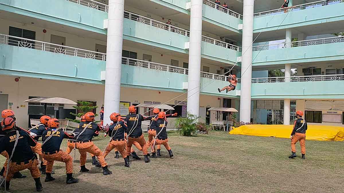 Fire Prevention Month + Nat’l Women’s Month BFP women demo firefighting skills
