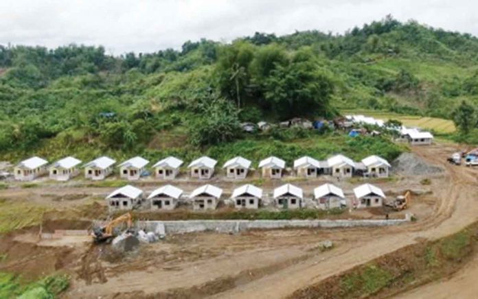 IP RESETTLEMENT SITE. Construction is ongoing for housing units intended for Indigenous Peoples (IP) affected by the government’s over P11-billion Jalaur River Multipurpose Project Stage II in Calinog, Iloilo. As of end of March 2022, the IP housing project in Sitio Agburi, Barangay Cahigon is 55.33 percent complete. PNA PHOTO