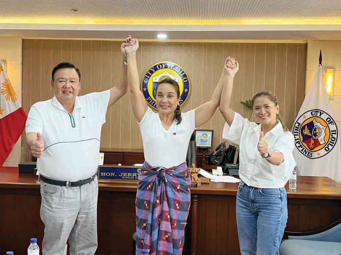 Image-1 ROOTING FOR LOREN. The Senate comeback of Cong. Loren Legarda of Antique gets the support of Iloilo City’s Mayor Jerry Treñas and Cong. Julienne Baronda (top photo), and Iloilo province’s Gov. Arthur Defensor Jr. Legarda deserves to be back in the Senate, they say, citing the programs and laws she created for the welfare the Filipino people, especially in providing livelihood and job opportunities, affordable healthcare system, and quality education. Legarda is also a staunch advocate for the environment.