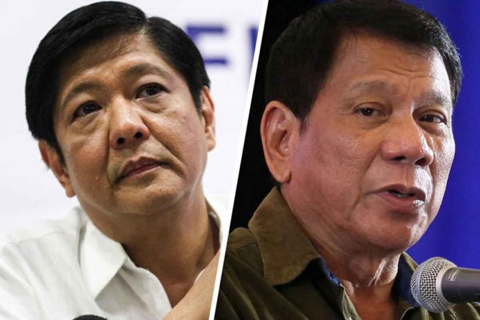 Marcos (left); Duterte (right)