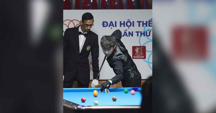 chua Johann Chua captured the gold in the 31st Southeast Asian Games men’s 9-ball after defeating compatriot Carlo Biado. PSC MEDIA PHOTO
