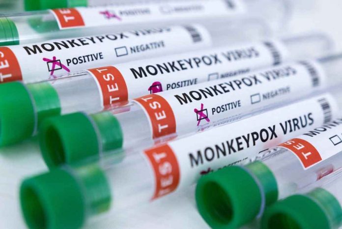 monkeypox-vaccine Test tubes labelled “Monkeypox virus positive and negative” are seen in this illustration taken May 23, 2022. REUTERS/DADO RUVIC/ILLUSTRATION