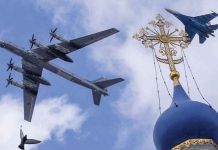 Rehearsals for this year’s victory parade took place in the sky over Moscow on Wednesday. REUTERS