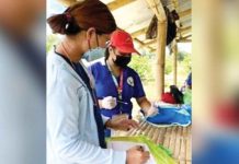 Personnel of the Department of Agriculture - Region 6 conduct an inventory of the blood samples taken from ducks and chicken in Sibalom, Antique. PNA PHOTO COURTESY OF ANTIQUE PROVET